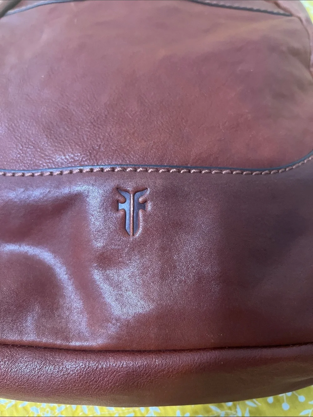Frye Chestnut Brown Leather Backpack